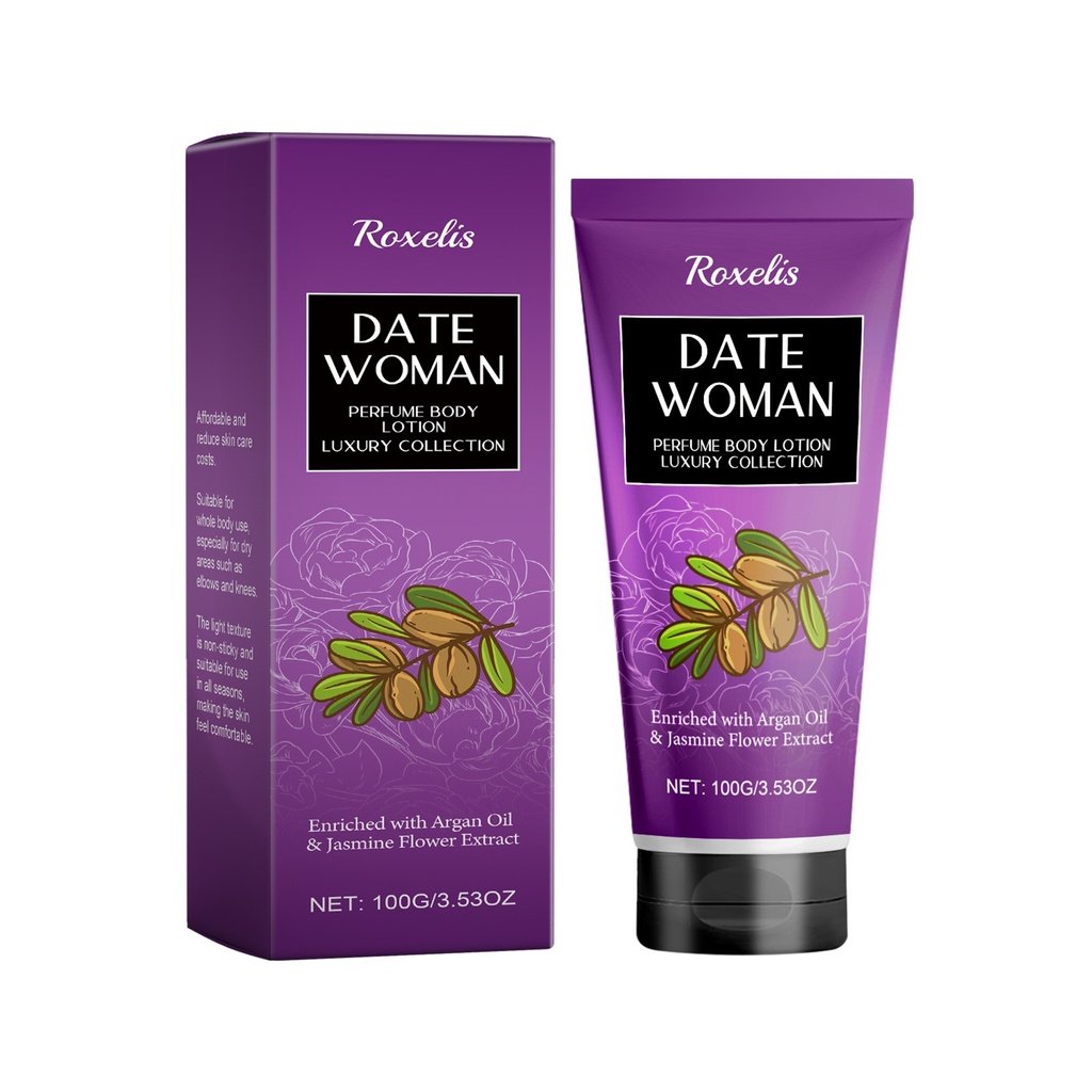 Lotion dưỡng ẩm dành cho nữ Roxelis, nuôi dưỡng làn da, cung cấp độ ẩm, cải thiện độ đàn hồi của da và hương thơm hoa nhài kéo dài lâu.