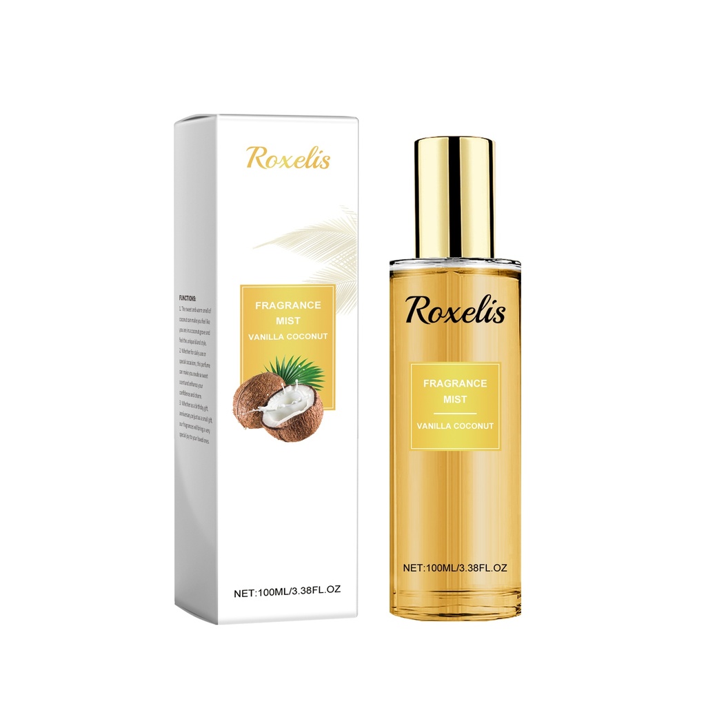 Roxelis Vanilla Coconut Fragrance Spray Nước Hoa Tỏa Hương Lâu Lâu Mới Mẻ Nước Hoa Tỏa Hương Hoa Quả Mới Mẻ
