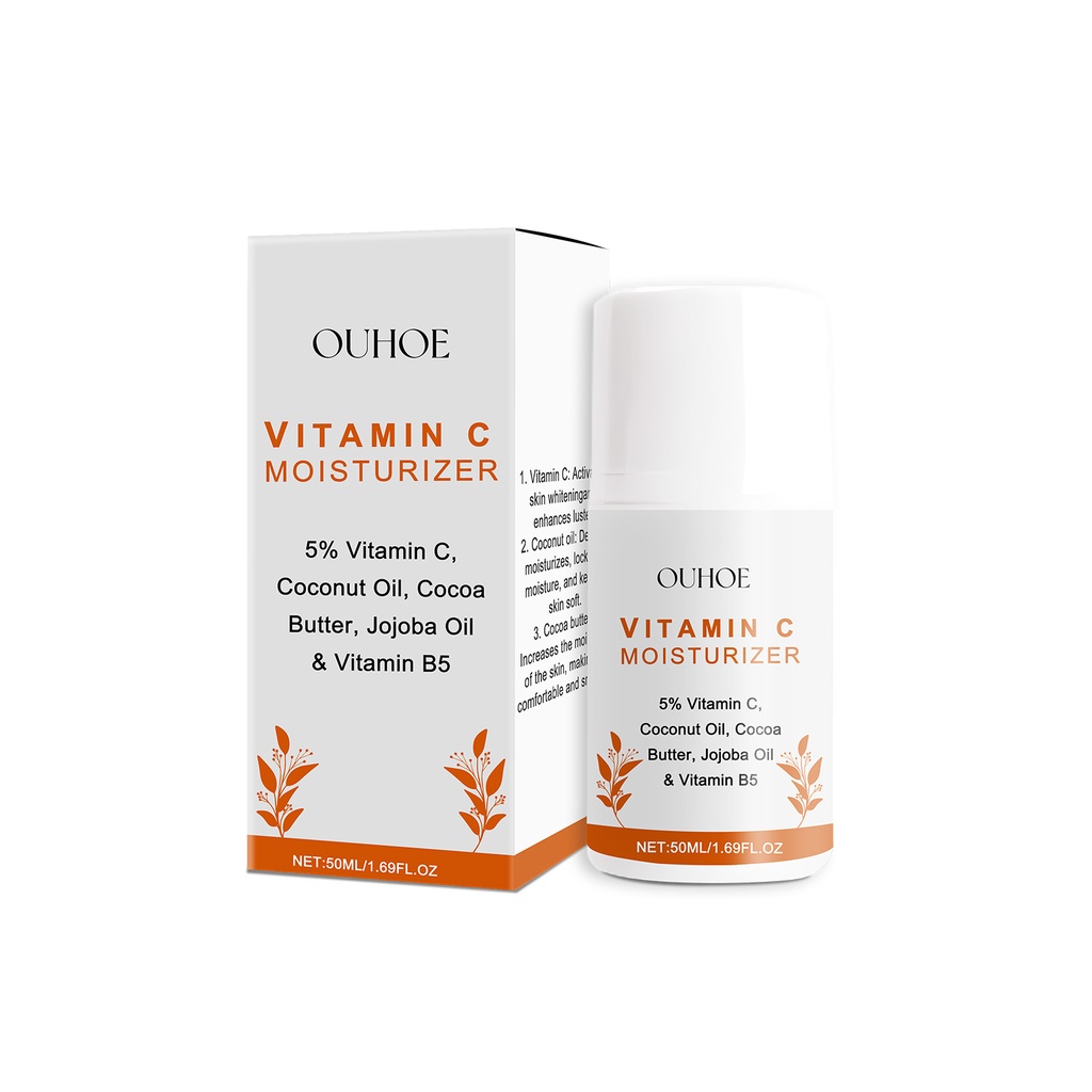 Kem mặt mềm mại vitamin C OUHOE, kem làm săn chắc, cung cấp độ ẩm và làm săn da mặt hàng ngày.