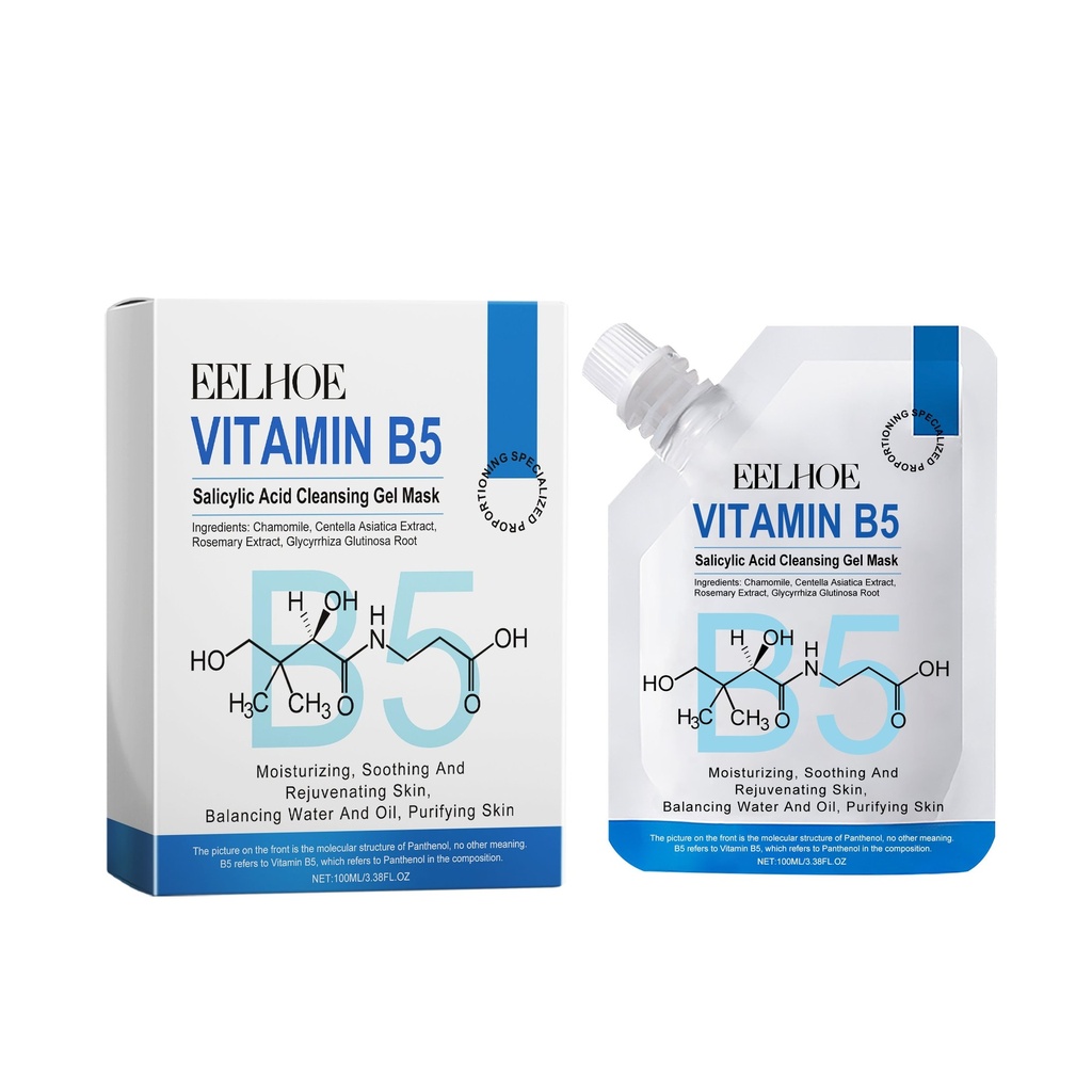EELHOE Mặt Nạ Gel Axit Salicylic Vitamin B5 Làm Sạch Nhẹ Nhà, Từ Hút Dưới Nhà Và Đen Hồi Phục Và Cấp Nước Da