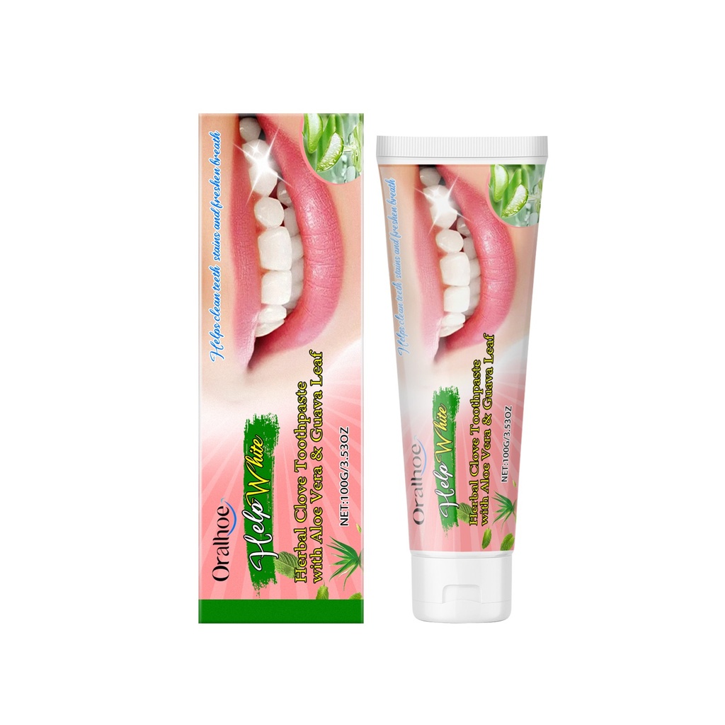 Kem đánh răng Herbal làm sáng Oralhoe Fresh Breath, chăm sóc làm sạch răng, giảm vết bẩn