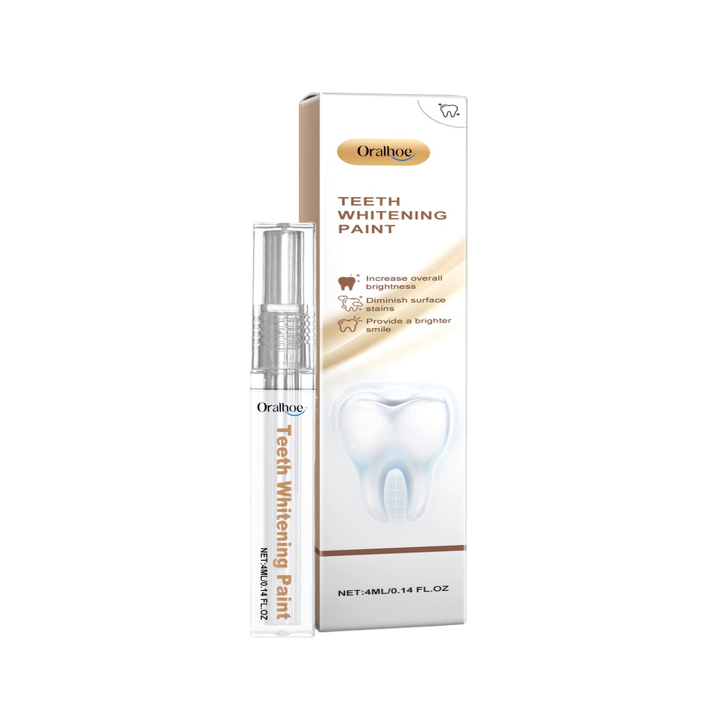 Sơn đánh răng Oralhoe Brightening làm sạch nhẹ nhàng, thơm tho, tẩy sạch vết bẩn trên răng, tinh chất chăm sóc răng miệng