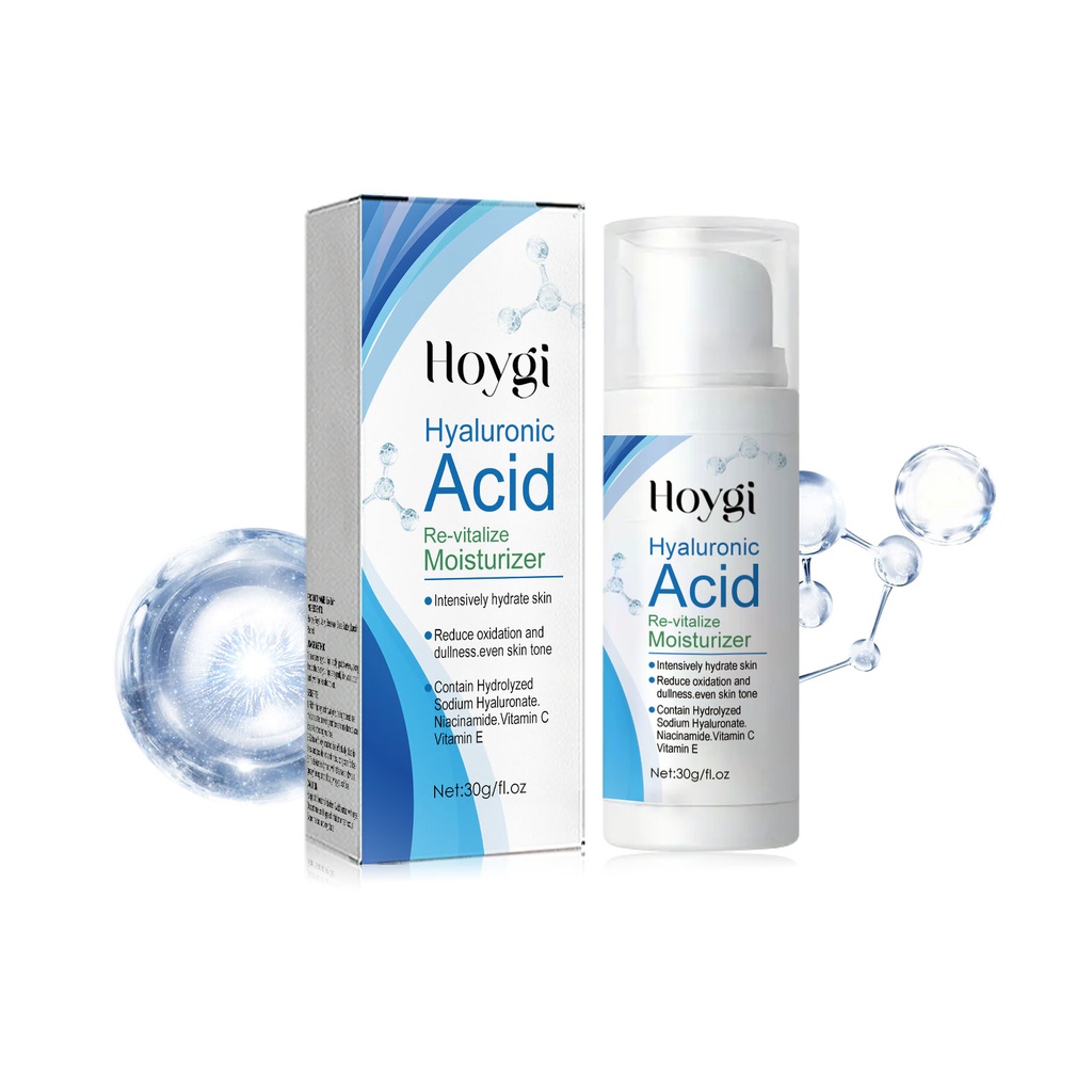 Kem Hyaluronic Acid Hoygi cung cấp độ ẩm, làm sáng và làm giảm các đốm trên da mặt, nếp nhăn và đường nét tinh tế