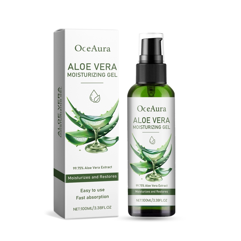 OceAura Gel Dưỡng Ẩm Aloe Vera Nuôi Dưỡng Dịu Nhẹ Da Mặt, Gel Dưỡng Ẩm và Làm Mát