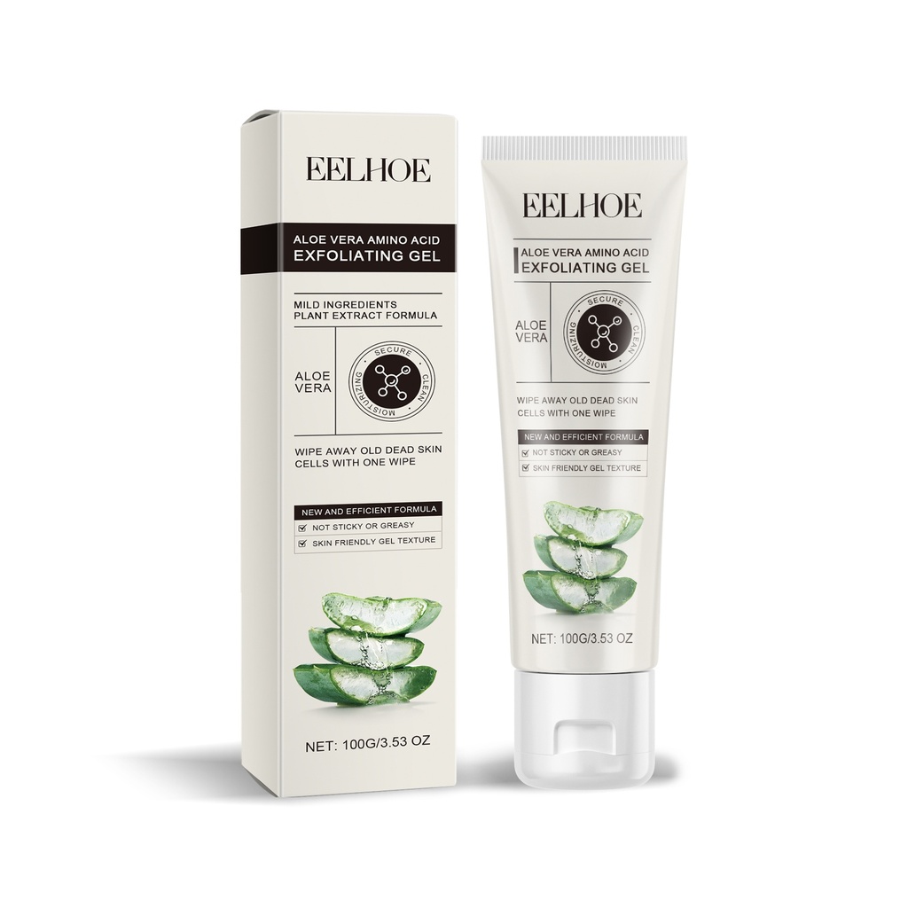 EELHOE Gel Tẩy Tế Bào Chết Amino Acid Aloe, Gel Tẩy Tế Bào Chết Nhẹ Nhàng Làm Sạch Da và Dưỡng Ẩm Mặt