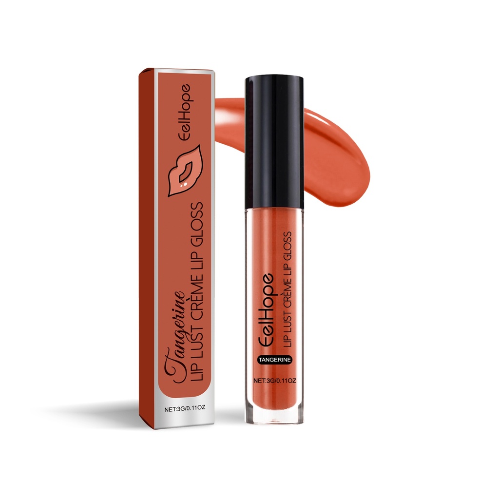 Eelhope Lip Glaze, dưỡng ẩm và cấp nước, dễ tạo màu, không dính cốc, son dưỡng ẩm di động bền lâu