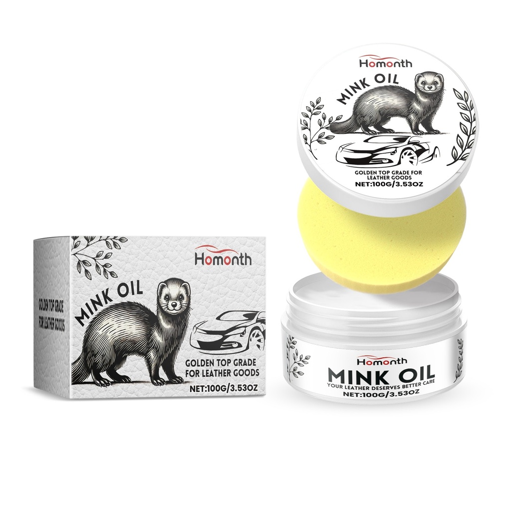 Kem vệ sinh chăm sóc da xe hơi Homonth, kem bảo trì sáng cho ghế nội thất ô tô