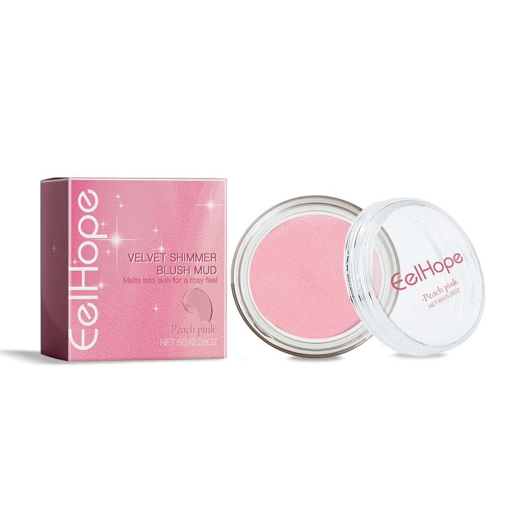 Eelhope Bột Má Hồng Nhung Tinh Tế, Dòng Đất Sét, Màu Tự Nhiên, Màu Sáng và Nhẹ, Trang Điểm Má Hồng Tinh Tế