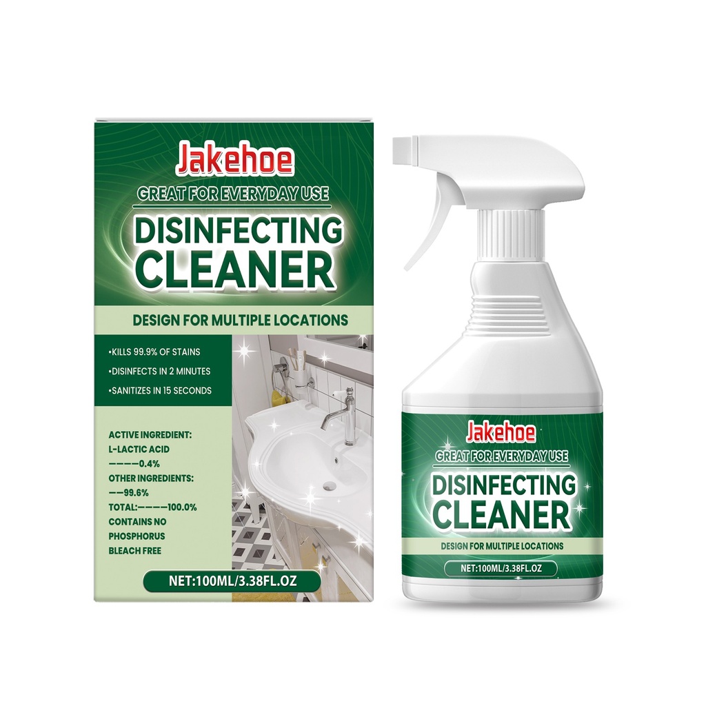 Nước tẩy đa năng Jakehoe cho phòng tắm, bếp, phòng khách, tẩy dầu mỡ sạch bóng, dạng lỏng làm sạch dùng một lần