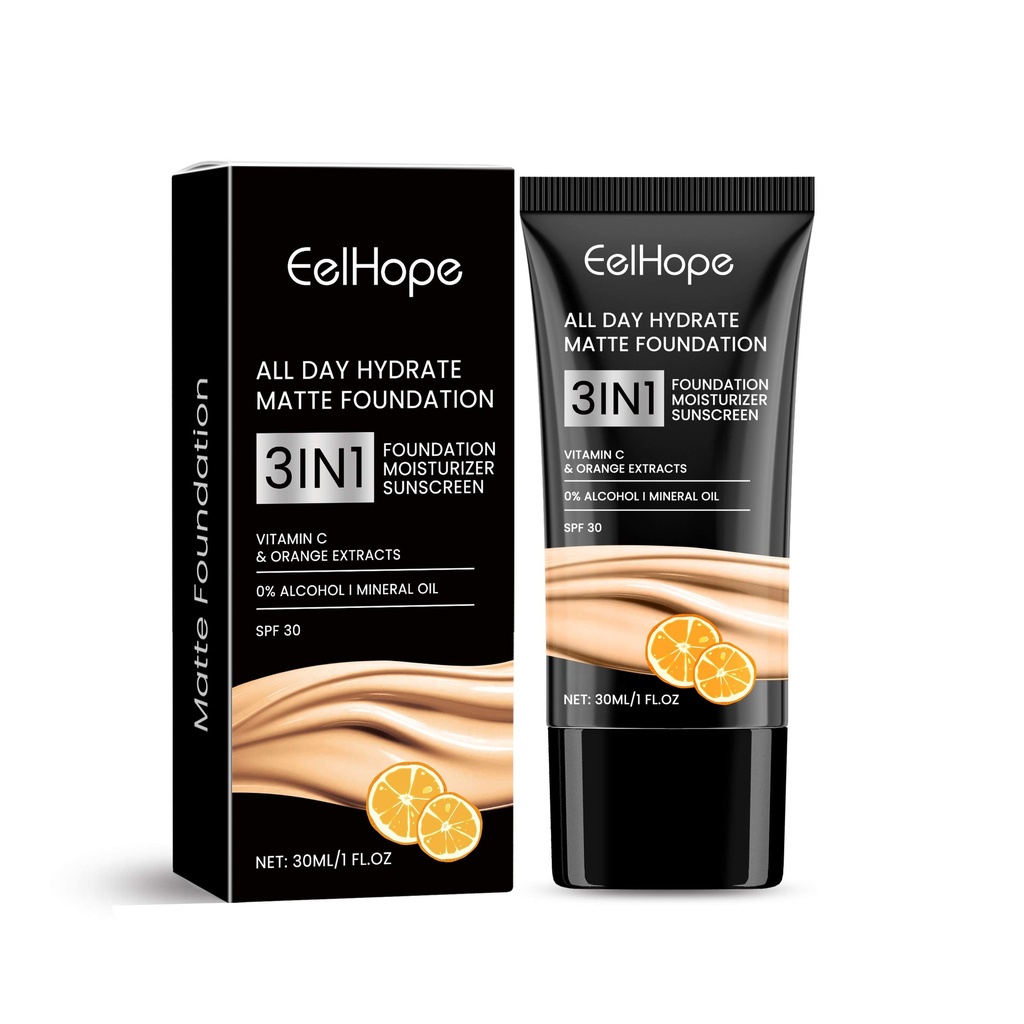 Eelhope Kem Nền Matte Dưỡng Ẩm Tự Nhiên Nhẹ Nhàng Tươi Sáng Chăm Sóc Da Mặt Dưỡng Ẩm Không Làm Rối Lòng