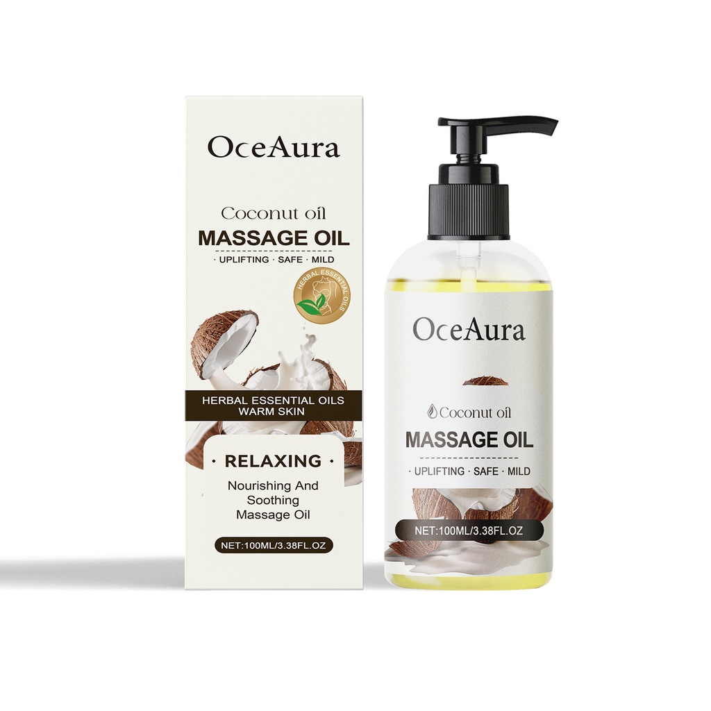 Dầu thiết yếu cơ thể CococAura, cung cấp độ ẩm và làm dịu massage, dầu massage thiết yếu cơ thể ngậm ẩm