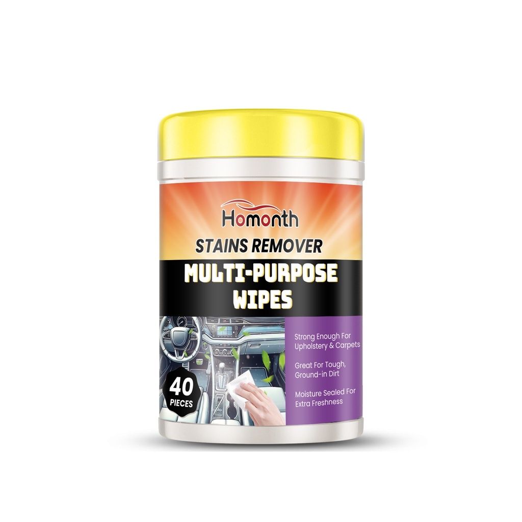 Khăn lau nội thất ô tô Homonth cho việc loại bỏ vết bẩn nhanh chóng, khôi phục và bảo trì nội thất ô tô, khăn lau di động
