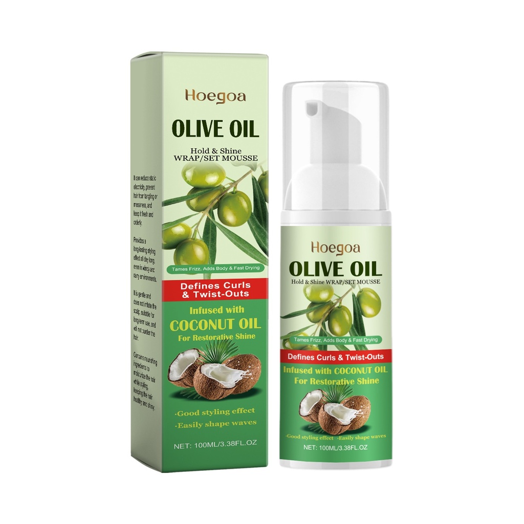 Mousse Tạo Kiểu Tóc Hoegoa Kiểm Soát Dầu Làm Mới Bảo Vệ Nhẹ Khối Lượng Mượt Mà Cố Định Dài Hạn Mousse Tóc Khô