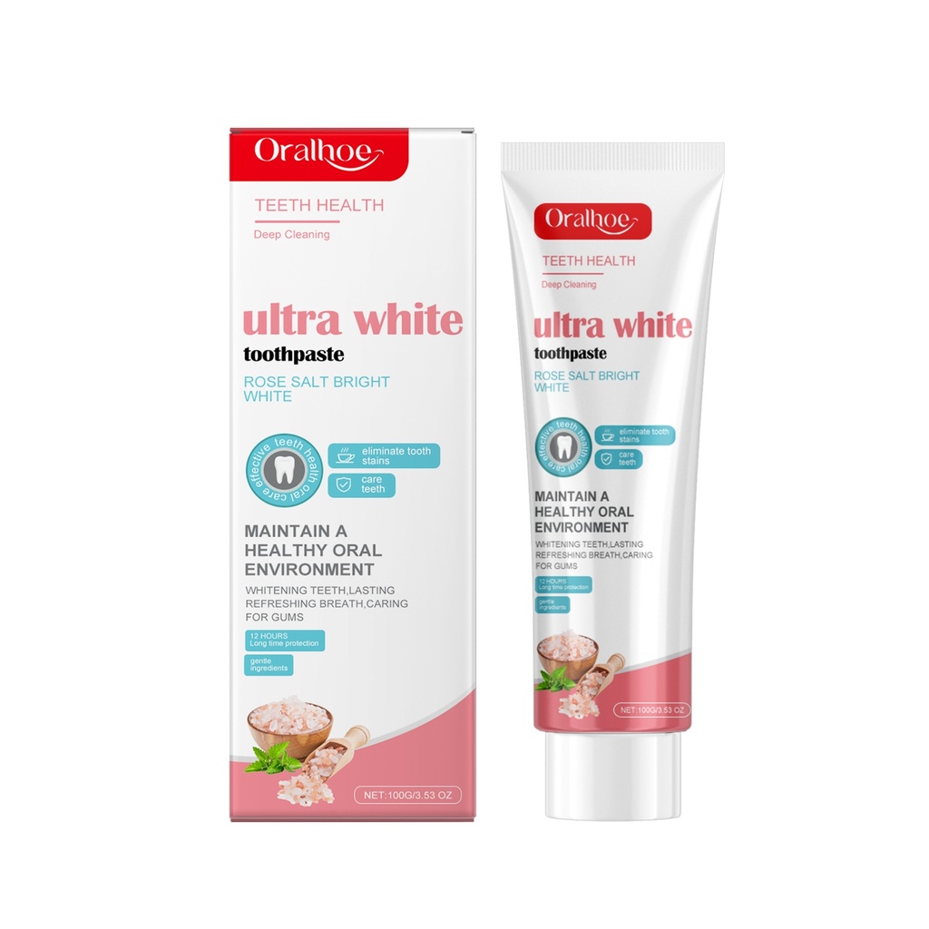 Kem đánh răng làm trắng Oralhoe Rose Brightening