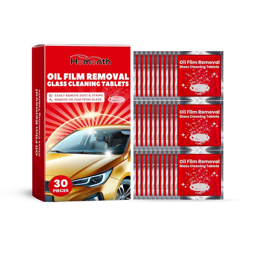 Homonth Tấm Dung Dịch Rửa Kính Chắn Gió Ô Tô, Tấm Dung Dịch Làm Sạch Kính Chắn Gió Chống Sương Đọng Chống Thấm Nước