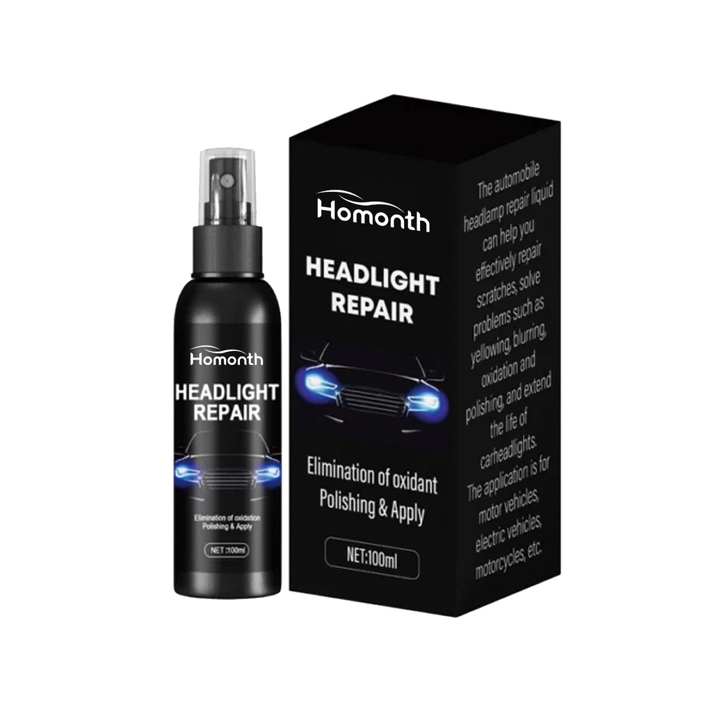 Chất lỏng sửa chữa đèn ô tô Homonth, sửa chữa vết xước đèn ô tô, phục hồi màu vàng, chất làm bóng nhanh