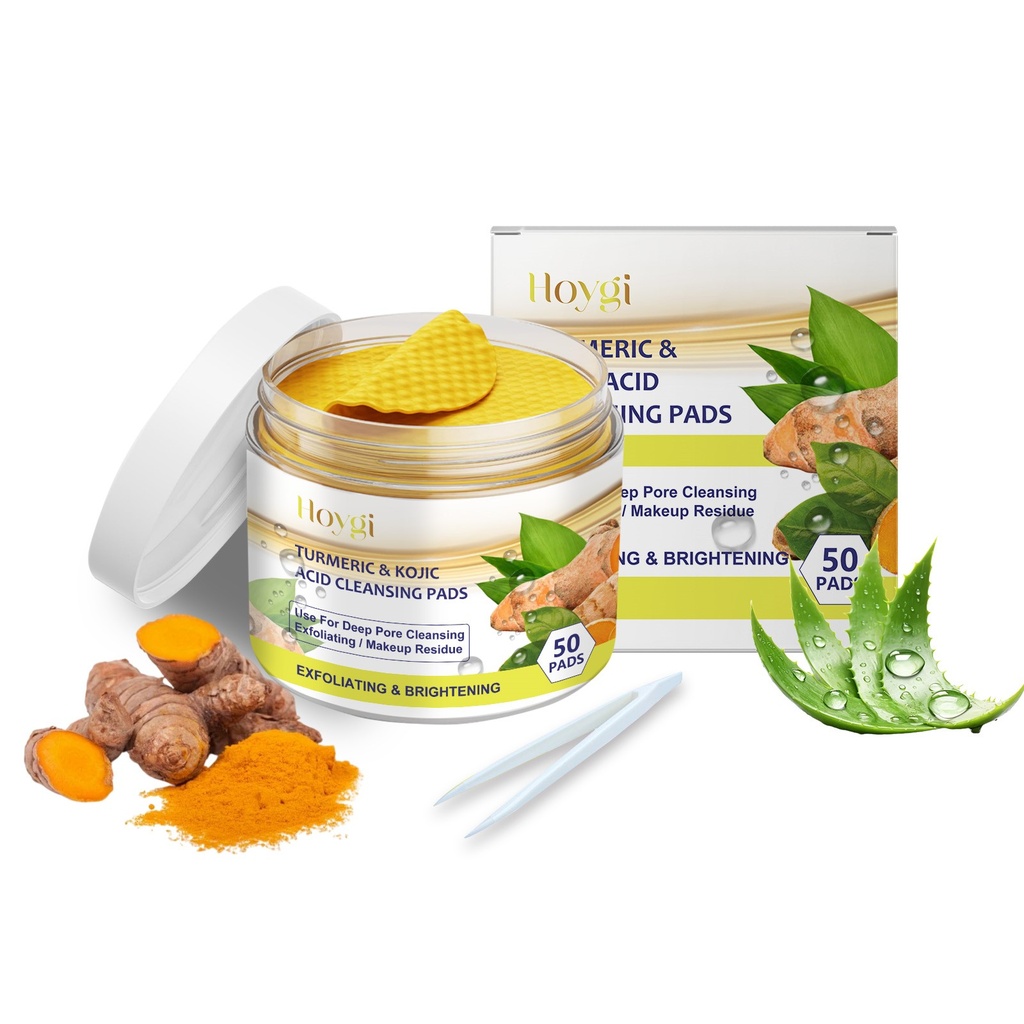 Pad làm sạch axit nghệ Hoygi làm sạch mịn màng lỗ chân lông và dầu mặt cứng và pad làm sạch mụn đầu đen