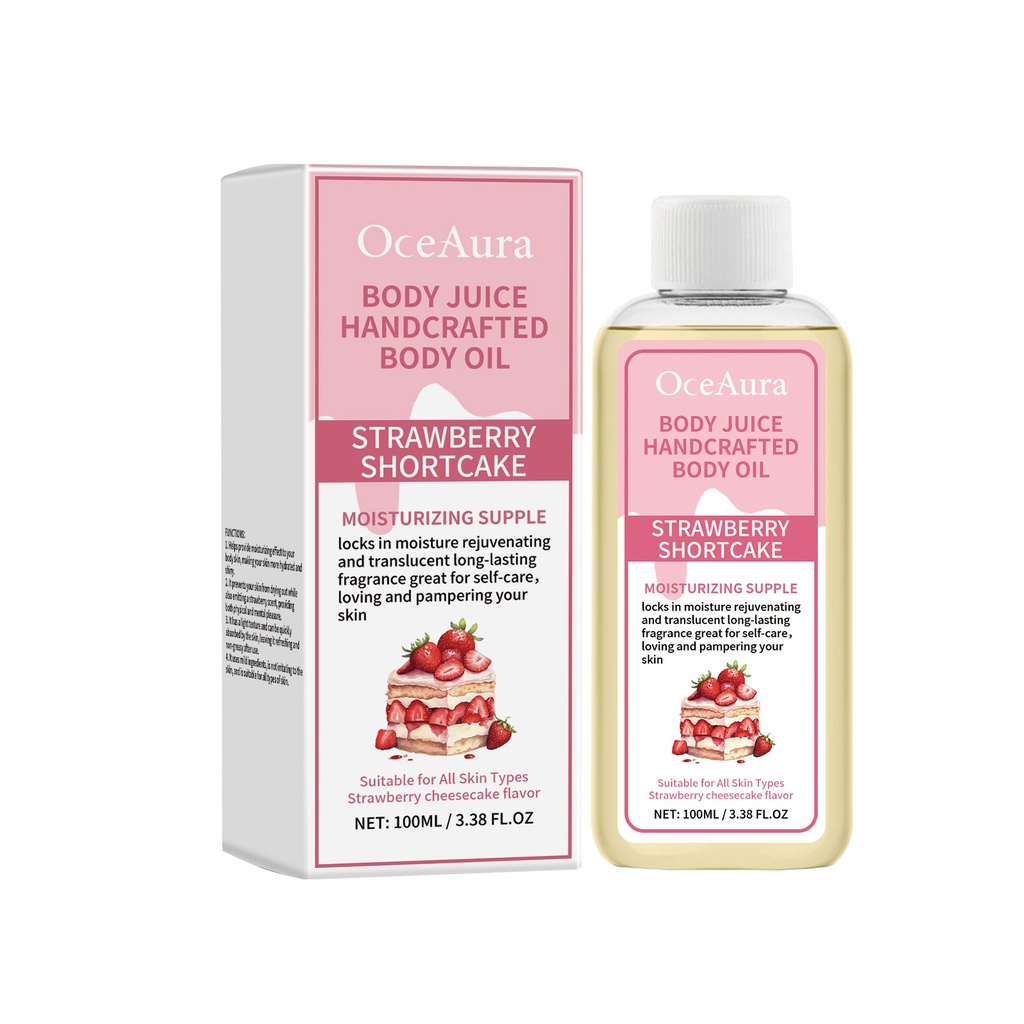 OceAura Dầu Chăm Sóc Cơ Thể Chiết Xuất Dâu Tây Lành Mạnh Giữ Ẩm Thoải Mái, Nuôi Dưỡng Mềm Mại Da