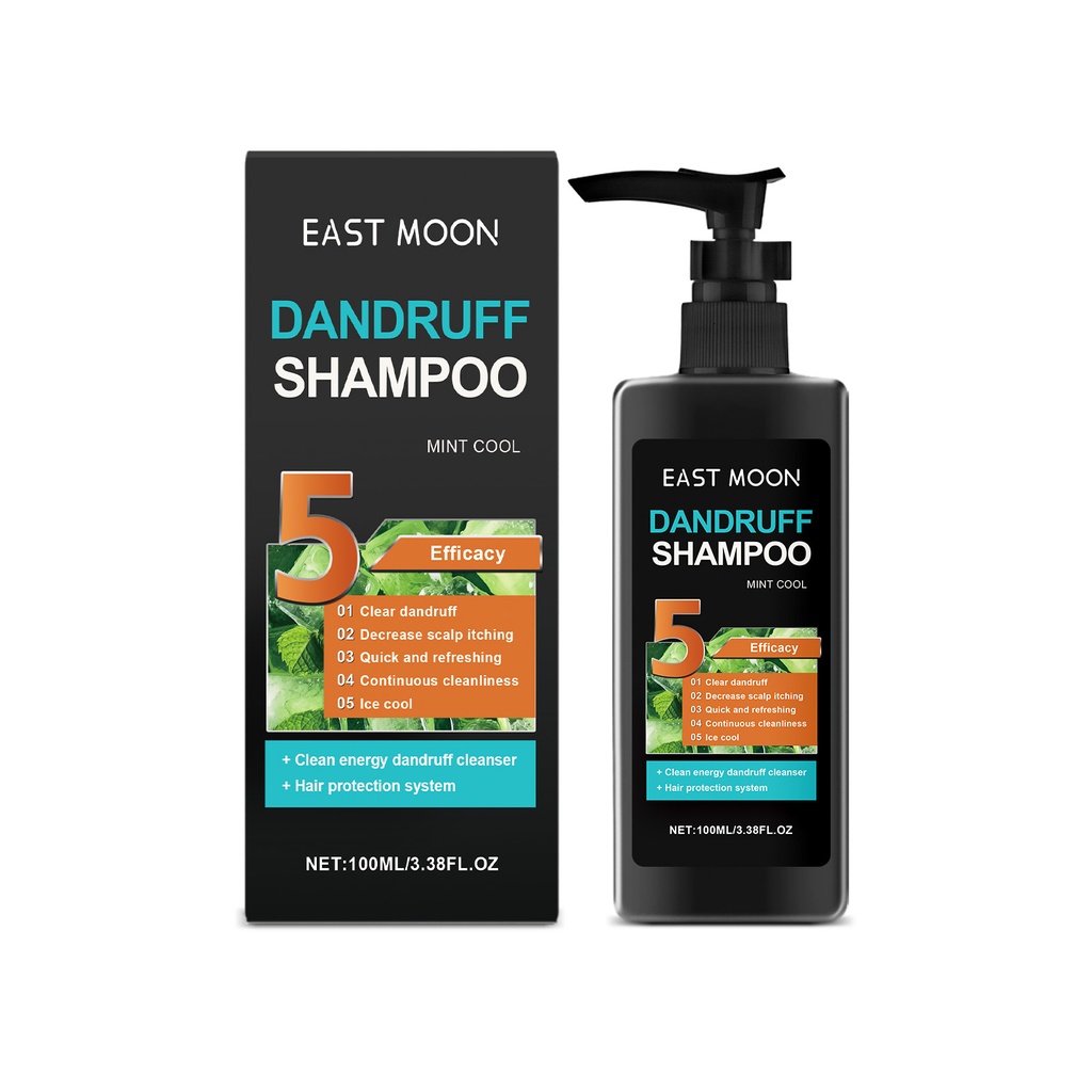 Dầu gội làm sạch tóc East Moon Men với tinh chất menthol, giúp tóc mượt mà bóng khỏe, kiểm soát dầu và chống gàu