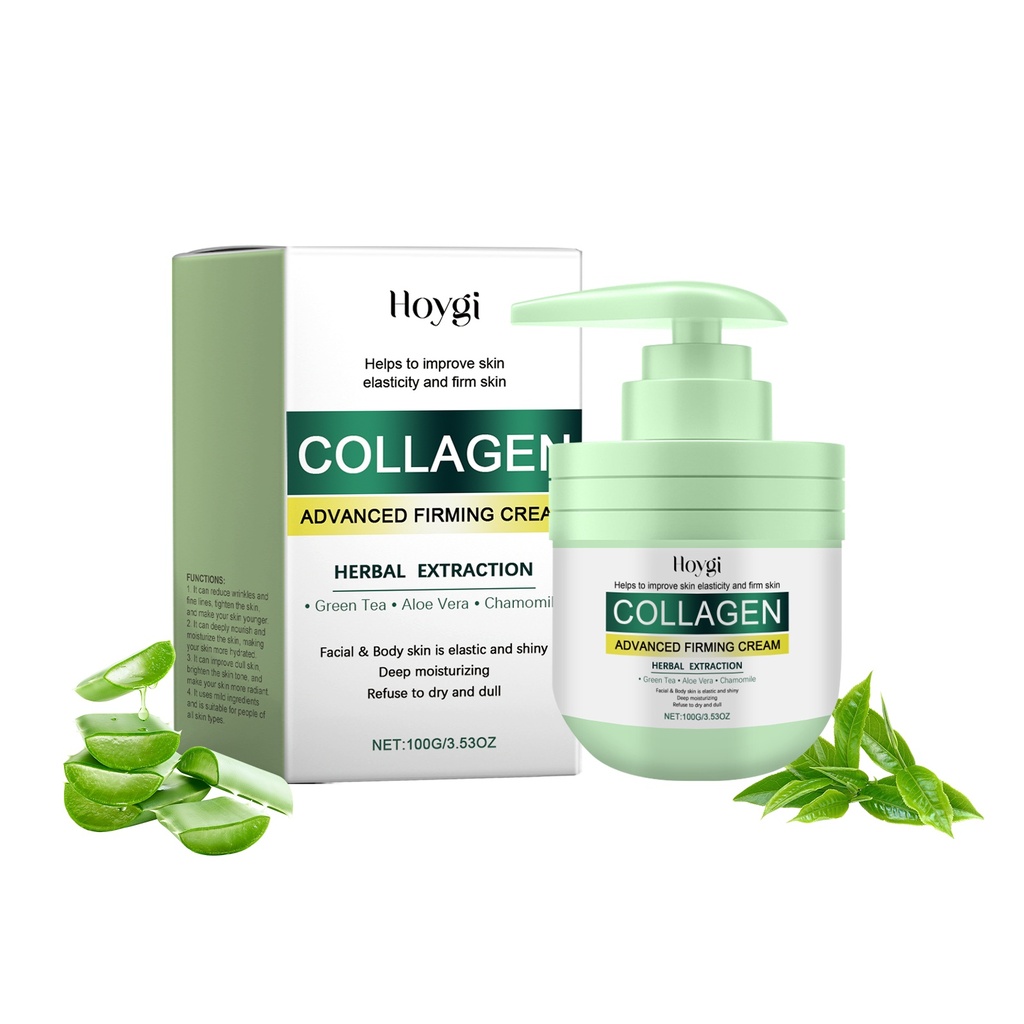Kem Body Collagen Hoygi giúp dưỡng ẩm và làm săn chắc da, làm sáng và phục hồi làn da khô