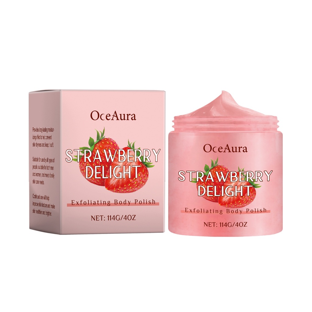 OceAura Tẩy Tế Bào Chết Dâu Tây Làm Sạch Dịu Nhẹ, Dưỡng Ẩm Và Tẩy Tế Bào Chết Da Mịn Màng Và Mềm Mại