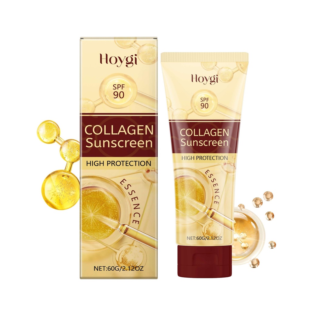 Kem Bảo Vệ Collagen Hoygi, Bảo Vệ Mặt, Cung Cấp Độ Ẩm và Làm Sáng Da, Kem Bảo Vệ Cách Ly Ngoài Trời.