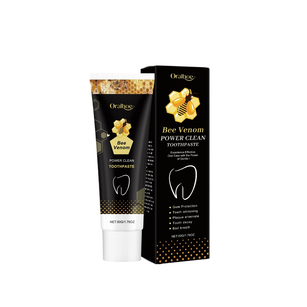 Kem Đánh Răng Oralhoe Bee Venom Chăm Sóc Răng Sạch Hơi Thở Tươi Mát Làm Sạch Răng Vàng Chăm Sóc Tartar