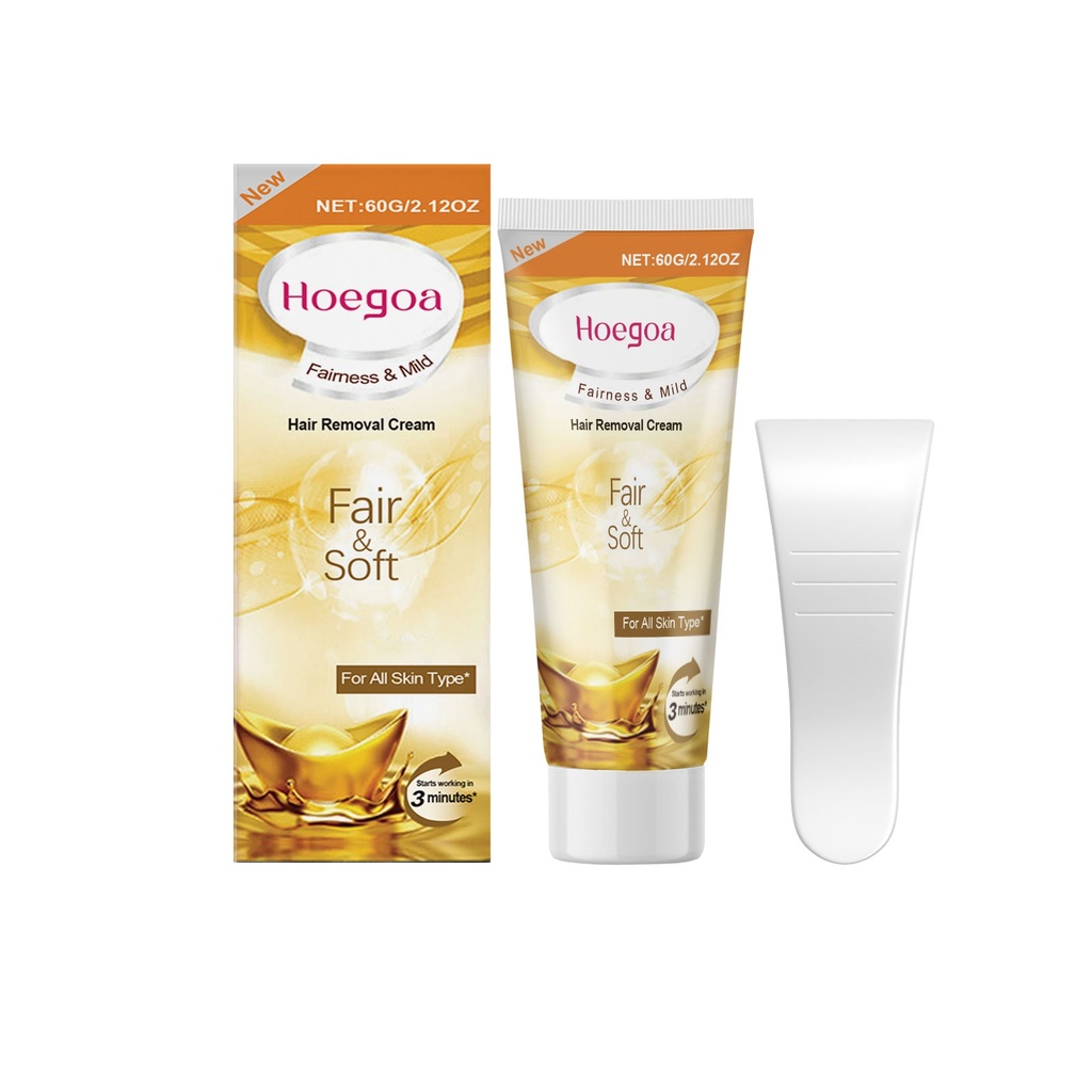 Kem tẩy lông nghệ Hoegoa, tẩy lông nhẹ nhàng trên toàn cơ thể, làm mềm tóc, loại bỏ lông chân, lông nách và làm sạch da một cách nhẹ nhàng.