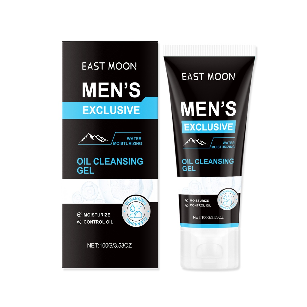 Gel tẩy rửa kiểm soát dầu cho nam Đông Nguyệt, làm sạch nhẹ nhàng, không chặt chẽ, kiểm soát dầu làm sạch dưỡng ẩm