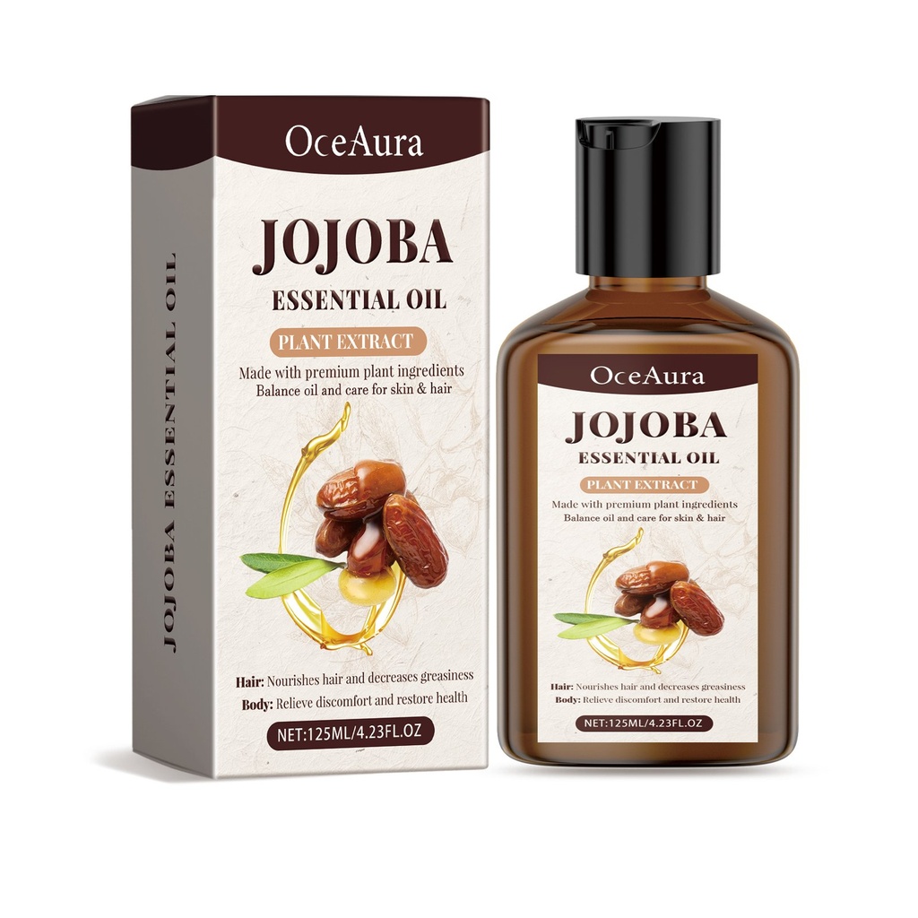 Dầu dưỡng tóc chăm sóc tóc OceAura, tinh dầu Jojoba dưỡng ẩm cho mặt, cơ thể, massage và đa năng
