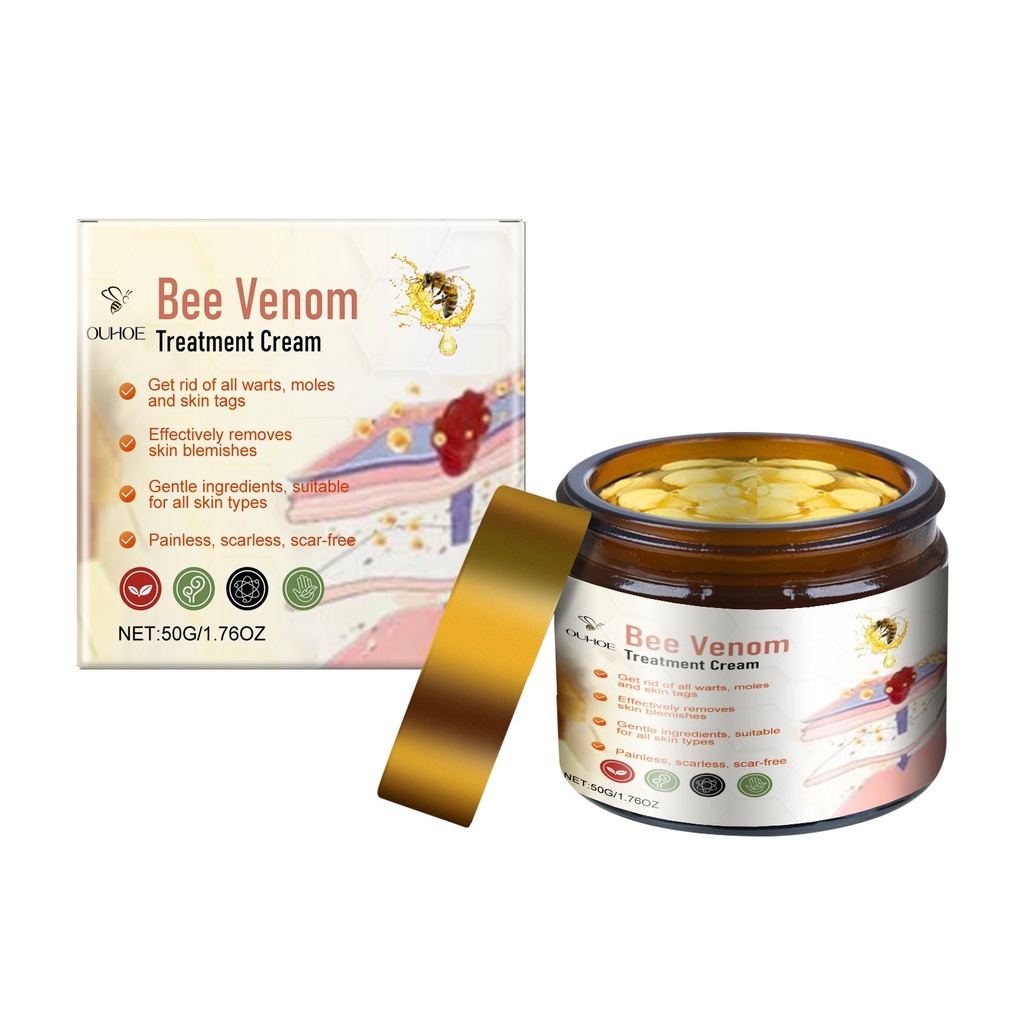 Kem Tẩy Da Nọc Ong OUHOE Dưỡng Ẩm, Làm Sạch Nhẹ Nhàng và Làm Sáng Các Khuyết Điểm Trên Da