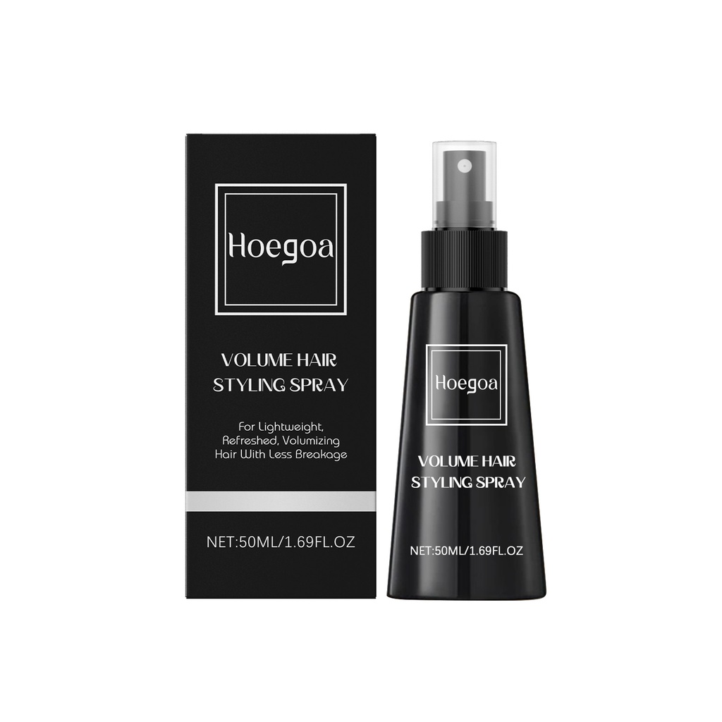 Xịt tóc tăng phồng Hoegoa cung cấp độ ẩm và giữ nếp tóc tươi mới, bóng mượt, phồng và giữ nếp lâu dài