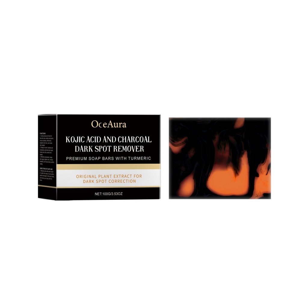 Xà phòng tắm OceAura Turmeric Charcoal chăm sóc da nhẹ nhàng làm sạch và giữ ẩm