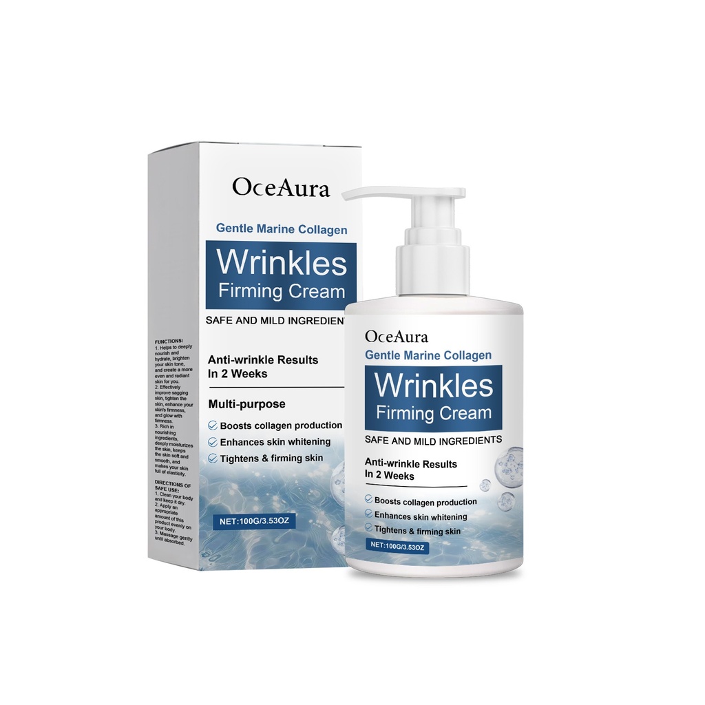 Kem làm săn chắc Collagen OceAura cung cấp độ ẩm, cấp nước và làm săn chắc da với một loại kem chăm sóc da không nhờn và sảng khoái