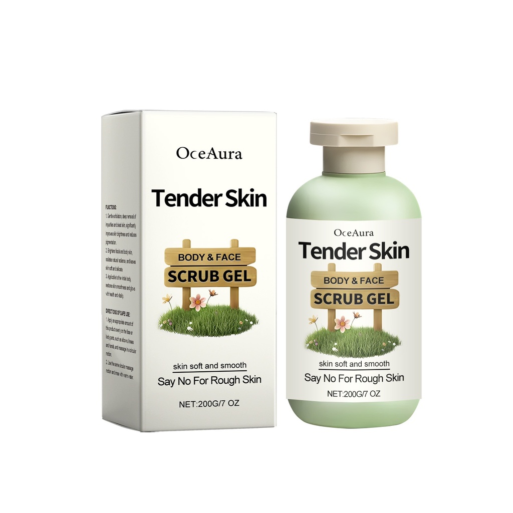 Gel tẩy tế bào chết cơ thể OceAura, nhẹ nhàng loại bỏ tế bào da mỏng manh để làm sạch và dưỡng ẩm cho làn da cơ thể