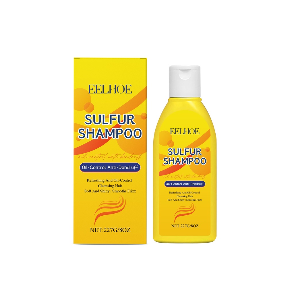Shampoo kiểm soát dầu lưu huỳnh EELHOE chống gàu, làm sạch nhẹ nhàng và chăm sóc tóc, cải thiện tóc khô và xoăn.