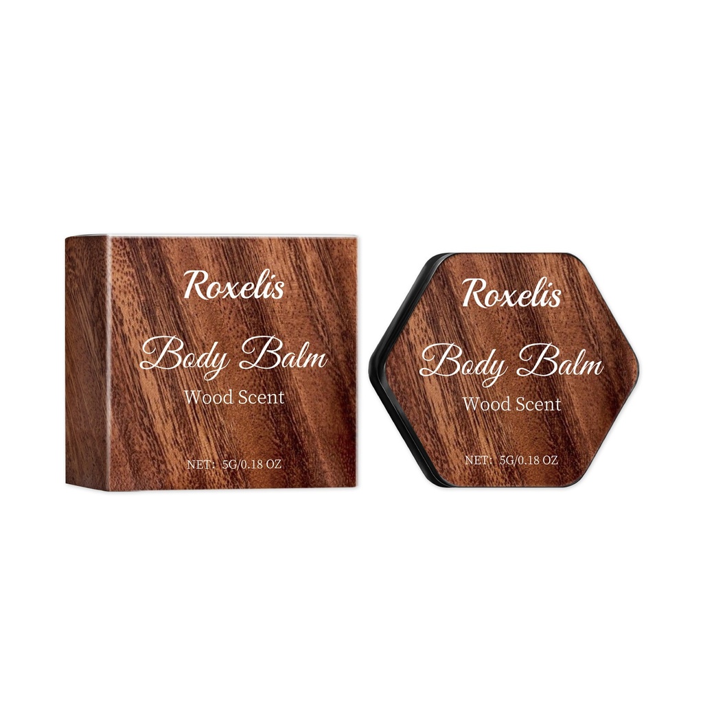 Roxelis Wood Balm Hương Nhẹ Thanh Lịch Làm Mát Không Dính Hương Thơm Bền Lâu Tầng Charm Túi Balsam Thân Thể Có Hương