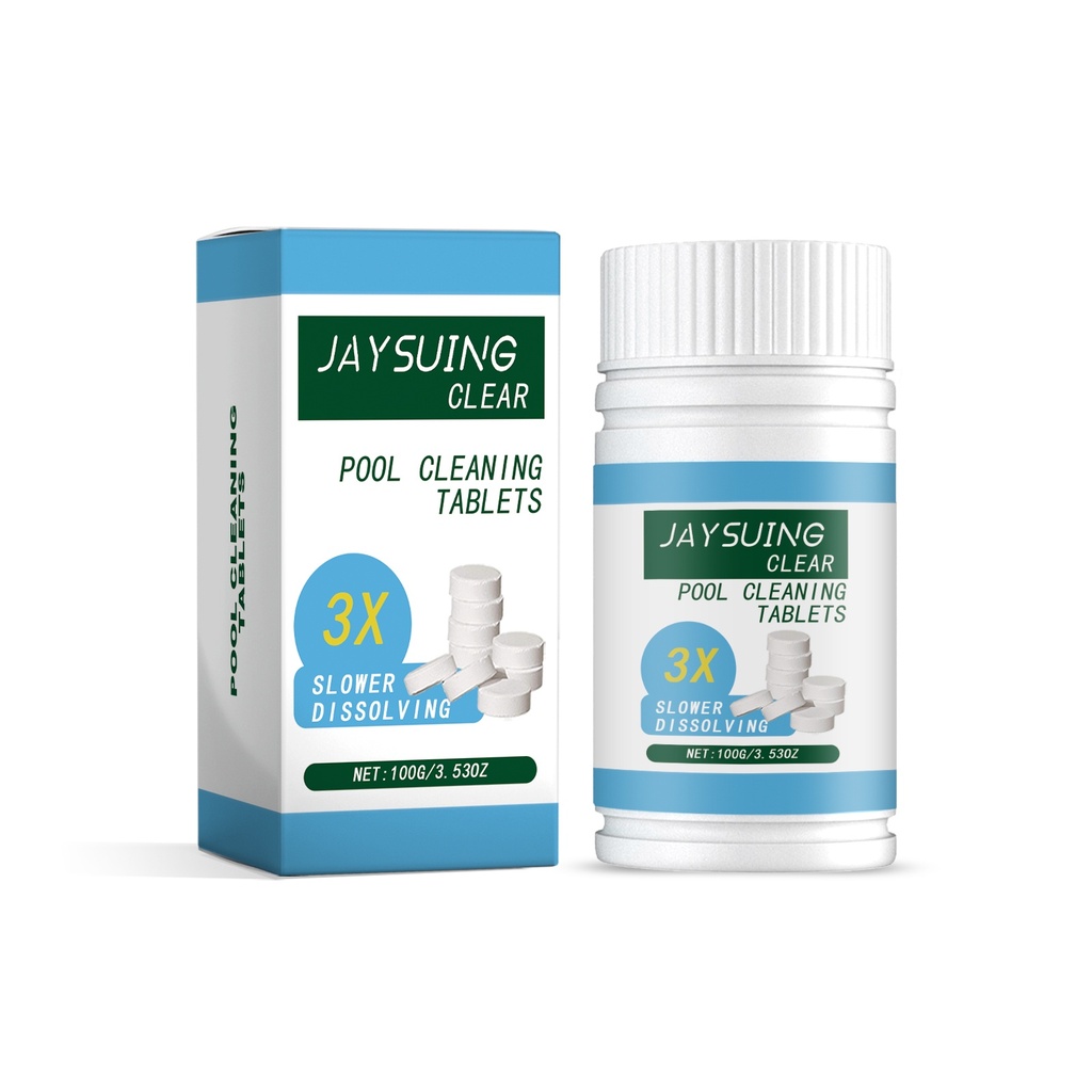 Viên Nén Sủi Chlor hóa Háo Nước Dùng Cho Bể Bơi Jaysuing (100g) Xử Lý Nước Bể Bơi Nhanh Chóng