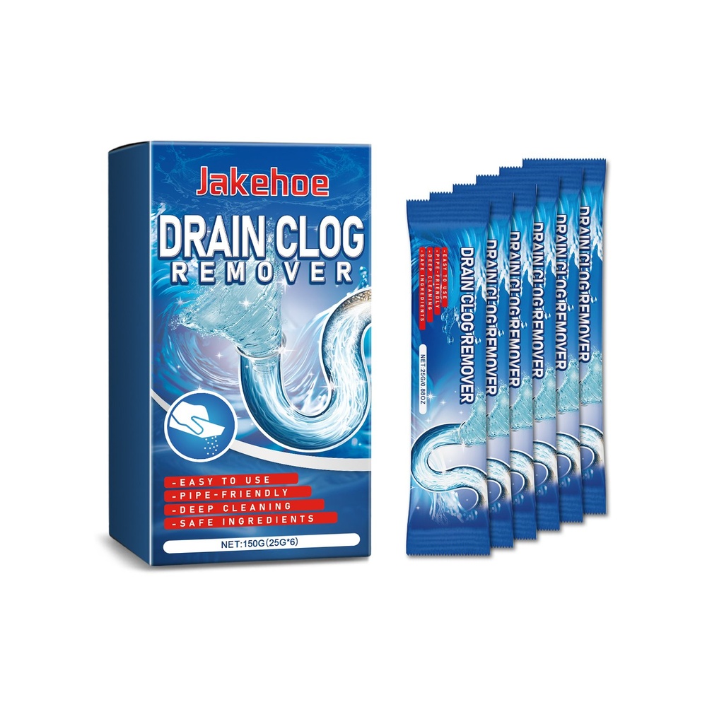 Bột tẩy rửa tắc nghẽn đường ống thoát nước Jakehoe (12 viên) Tẩy sạch dầu mỡ bồn rửa nhà bếp, chất tẩy rửa toilet Giải phóng chất tẩy rửa và mở tắc nghẽn