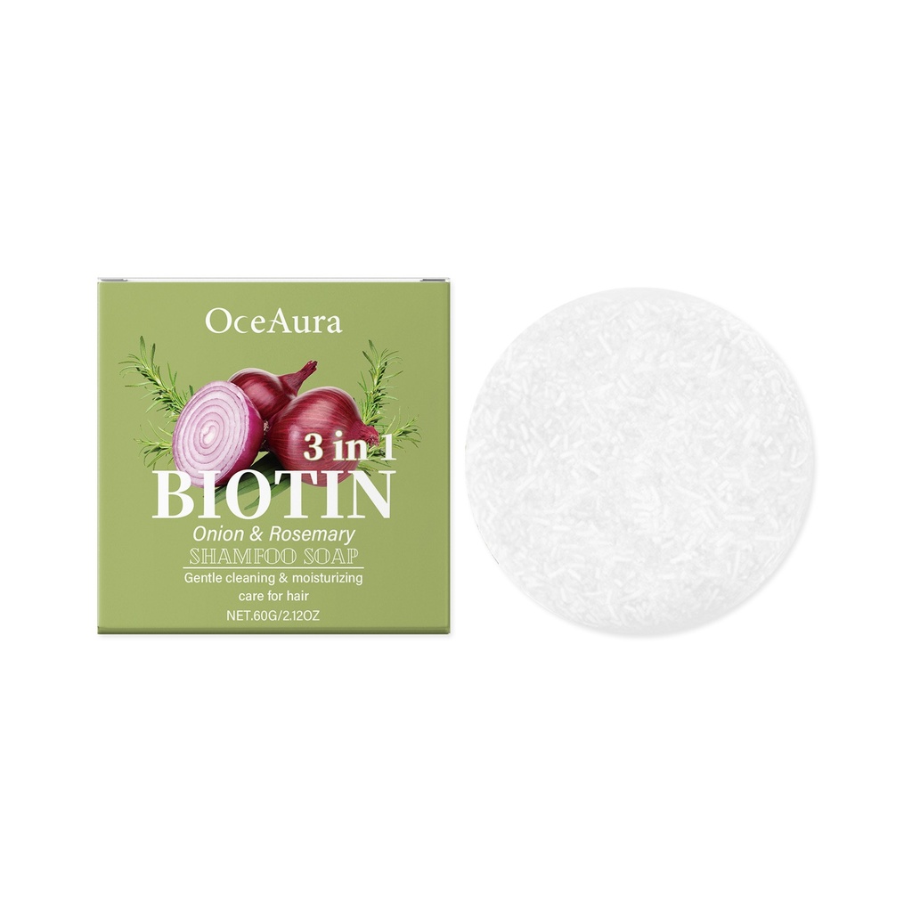 Dầu gội OceAura hành tây và hương thảo - Mousse làm sạch nhẹ nhàng cho tóc xoăn