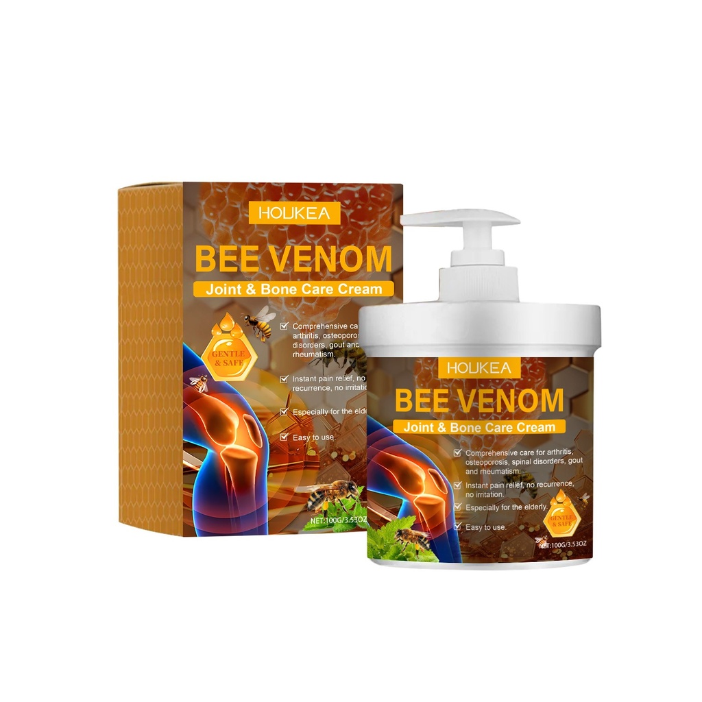 Kem chăm sóc khớp venom ong Houkea, nhẹ nhàng làm dịu khó chịu ở tay và chân, kem massage chăm sóc cơ thể hàng ngày.