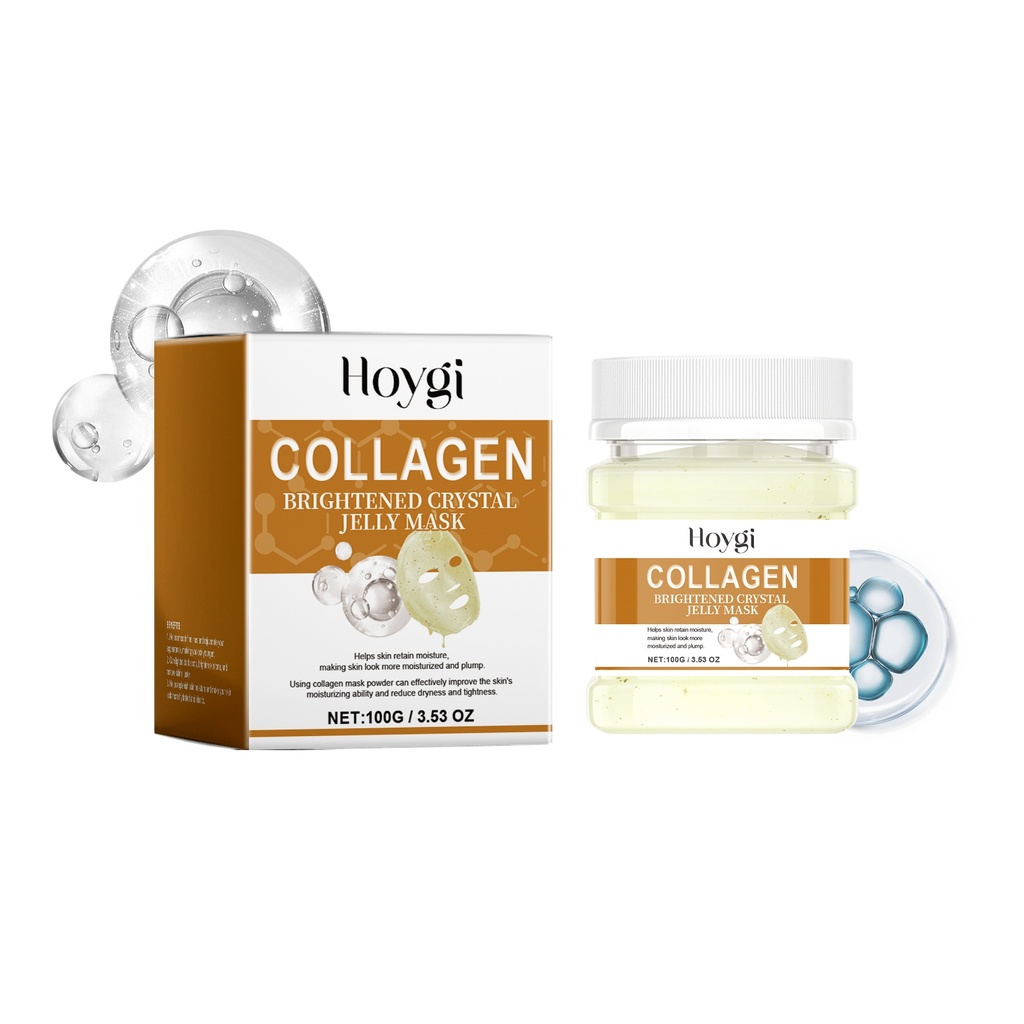 Bột Mặt Nạ Dưỡng Ẩm Collagen Hoygi Giảm Nếp Nhăn và Đốm Trên Da, Cung Cấp Độ Ẩm và Sáng Da
