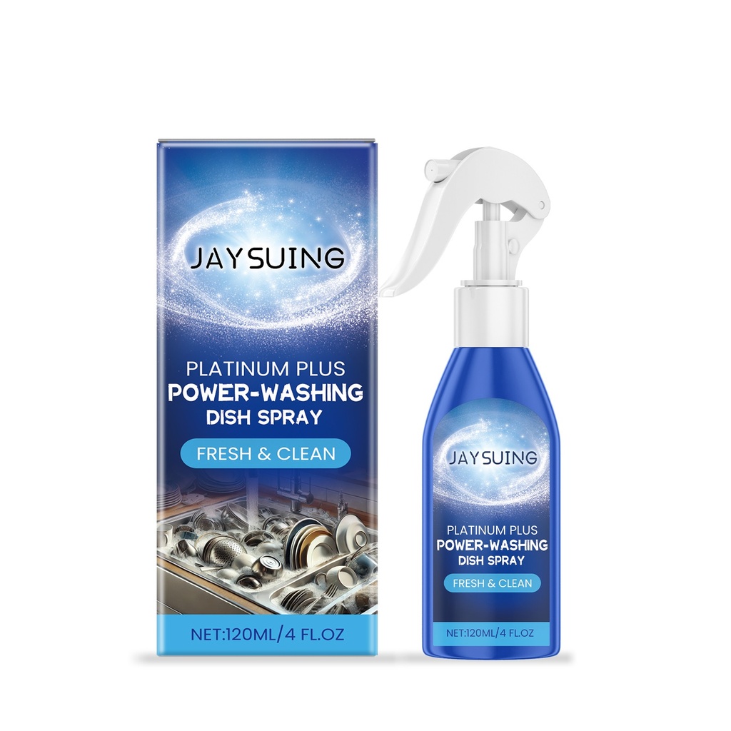 Xịt rửa chén Jaysuing, dụng cụ bếp khử trùng sạch bóng, chất tẩy rửa nhẹ nhàng