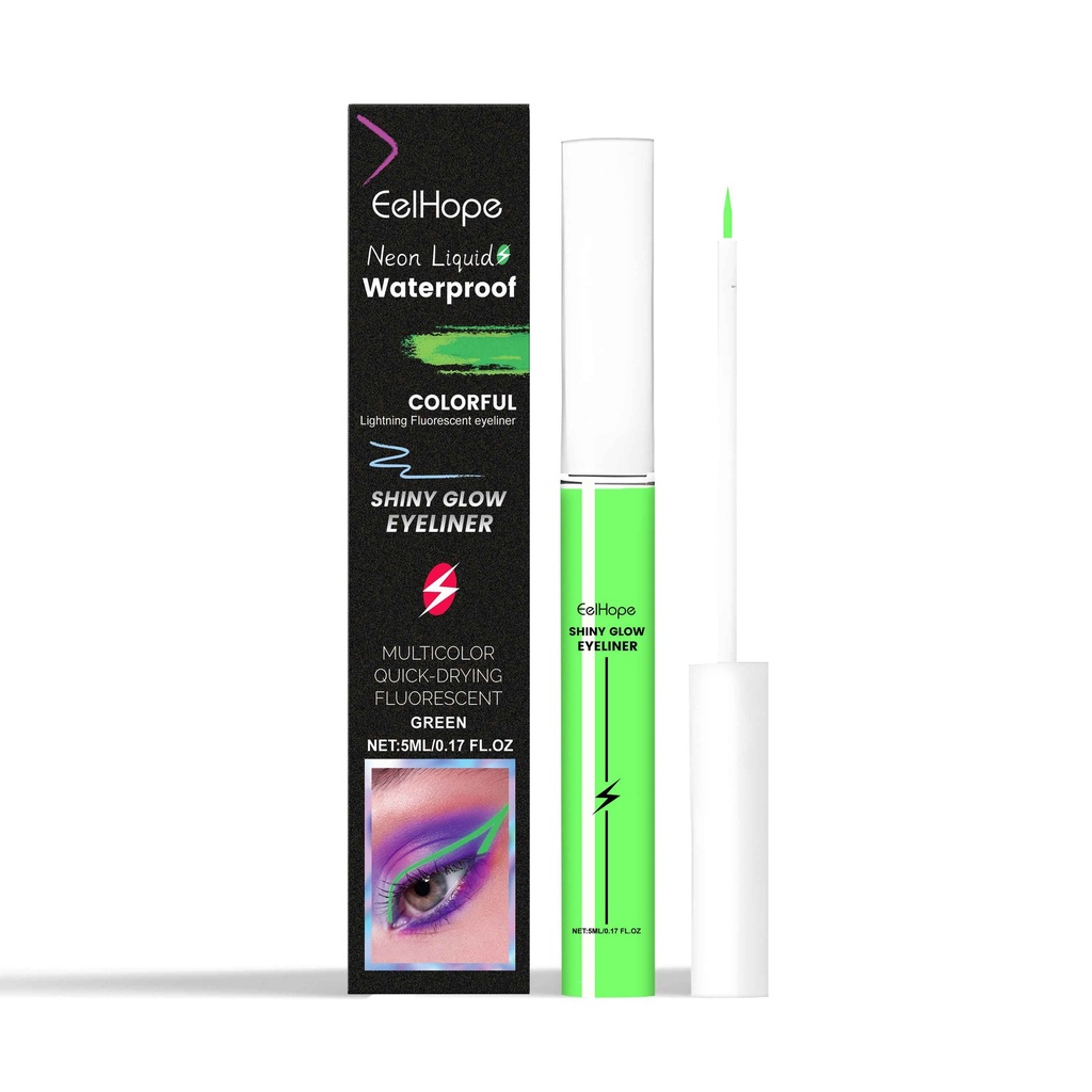 Eelhope Eyeliner Viền Mắt Huỳnh Quang (Xanh) Eyeliner Quyến Rũ Nhiều Màu Để Có Đôi Mắt Mượt Mà Và Dưỡng Ẩm Lâu Trôi