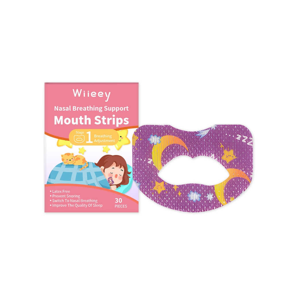 Miếng dán ngủ cho trẻ em Wiieey, bảo vệ giấc ngủ của trẻ vào ban đêm, miếng dán hỗ trợ chống ngáy