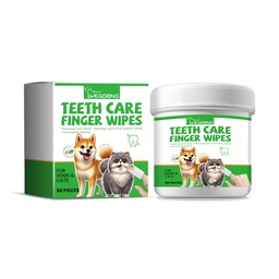 Khăn lau răng cho chó và mèo Yegbong, khăn lau làm sạch nhẹ nhàng cho chó, vết bẩn cao răng, hơi thở thơm