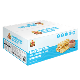 BÁNH DIÊM MẠCH CUỘN KEM TƯƠI CHÀ BÔNG