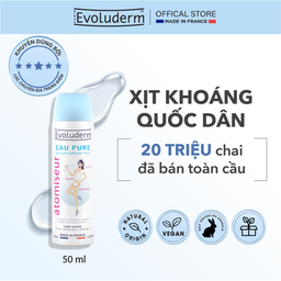 Nước Xịt khoáng Evoluderm chính hãng dưỡng ẩm, làm dịu da 150ml, 50ml