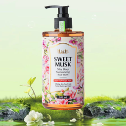 HACHI SỮA TẮM NƯỚC HOA 500 ml (HACHI SWEET MUSK SILKY DEEP MOISTURIZING BODY WASH 500 ml)