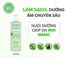 Gel tắm thiên nhiên thuần chay Evoluderm tinh chất Nha đam 500ml (22042)